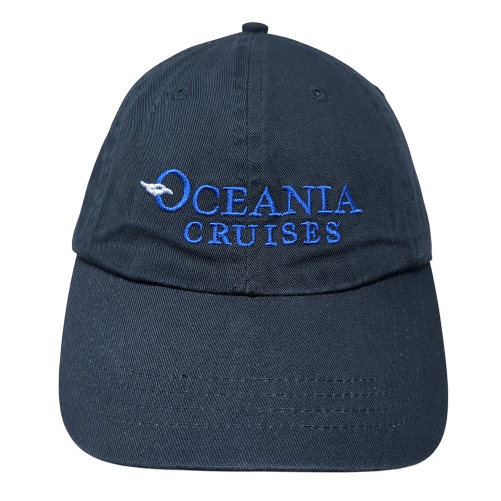 Oceania Cruises Strapback Hat Solid Blue One Size Embroidered Ultra Club